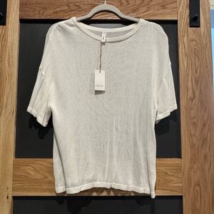 Wishlist Cream Short Sleeve Knit Top | NWT